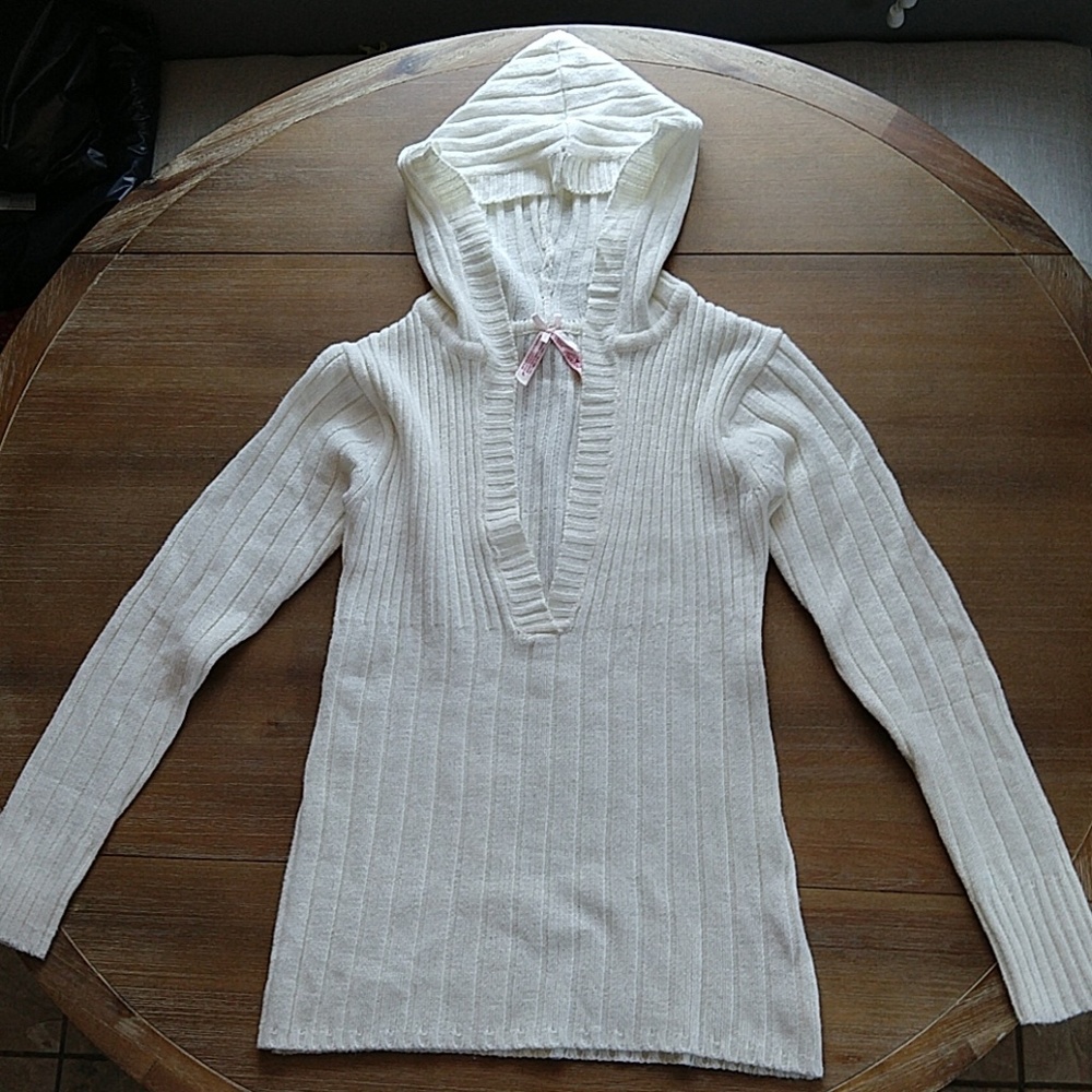 Deep V-Neck Ribbed Sweater